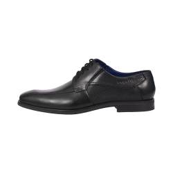 bugatti Business Halbschuh aus Leder, Derby mit Gummizug, Komfortweite, Schwarz, 40 EU von bugatti