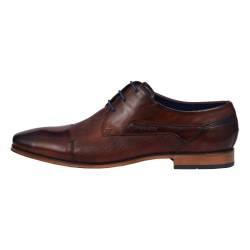 bugatti Business Halbschuh aus Leder, Derby mit Hand Finish und Querkappe, Braun, 40 EU von bugatti