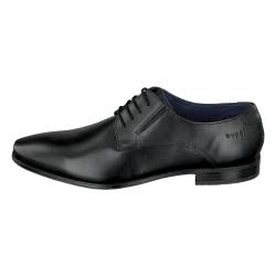 bugatti Business Halbschuh aus Leder, Klassischer Derby mit Gummizug, Schwarz, 43 EU von bugatti