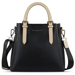 bugatti Ella Handtasche Damen Klein, Frauen Tasche, Damenhandtasche, schwarz von bugatti