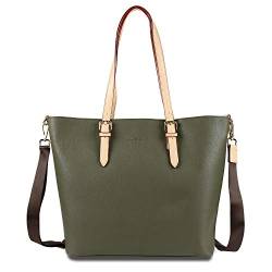 bugatti Ella Shopper Handtasche für Damen L, Damenhandtasche, Schultertasche in olive von bugatti