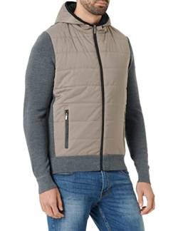 bugatti Herren 7600-25550 Strickjacke, grau, Normal von bugatti