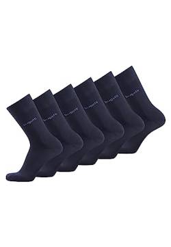 bugatti Herren Socken - Baumwollsocken Herren 39-42 für Alltag und Freizeit - 6 Paar Basic Herren-Socken in navy von bugatti