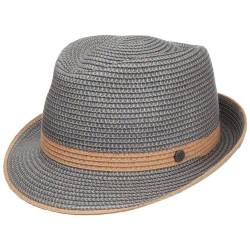 bugatti Levasto Trilby Strohhut Sommerhut Sonnenhut Strohtrilby (M (56-57 cm) - blau) von bugatti