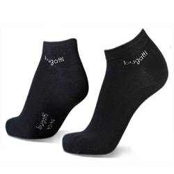bugatti Mens Sneaker Socks 3er Pack 6765 610 schwarz Strumpf Socke Füsslinge, Größe:39-42 von bugatti