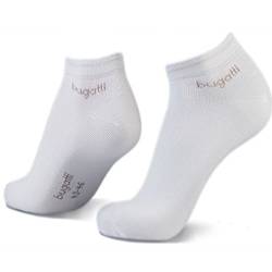 bugatti Mens Sneaker Socks 3er Pack 6765 660 white weiß Strumpf Socke Füsslinge, Größe:43-46 von bugatti