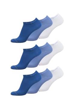 bugatti Sneaker Socken im 9er Pack für Herren - Bequeme und stylische Sneaker Socken - blau 43-46 von bugatti