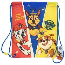 Premium Paw Patrol Pup Power - Kinder Turnbeutel Unisex | Kindergarten, Krippe, Reise, Sport | geeignet als Gymsack, Rucksack, Spieltasche, Sportbeutel, Schuhbeutel - für Mädchen und Jungen von bunchy