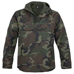 bw-online-shop Hooded Windbreaker mit Fleecefutter woodland - L von bw-online-shop