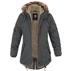 bw-online-shop Ladies Fishtail Winterparka mit Futter anthrazit - L von bw-online-shop