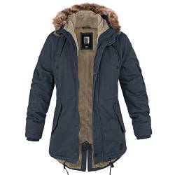 bw-online-shop Ladies Fishtail Winterparka mit Futter navy - M von bw-online-shop