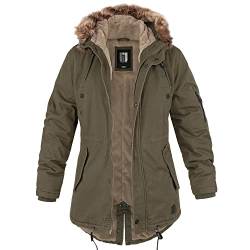 bw-online-shop Ladies Fishtail Winterparka mit Futter oliv - L von bw-online-shop