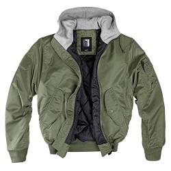 bw-online-shop MA-1 Hooded Bomberjacke oliv/grau - 3XL von bw-online-shop