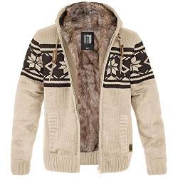 bw-online-shop Norweger Strickjacke Taylor beige - 5XL von bw-online-shop