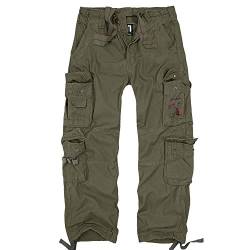 bw-online-shop Squad Vintage Cargohose Oliv - Größe W30/L34 von bw-online-shop