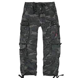 bw-online-shop Squad Vintage Cargohose darkcamo - Größe W30/L30 von bw-online-shop