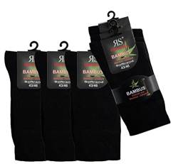 by Riese 6 Paar Bambus Viskose Socken Softrand ohne Gummi für Damen und Herren (39/42) von by Riese