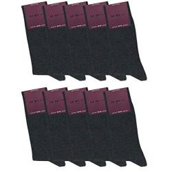 ca·wa·so Damen Socken aus 100% Baumwolle | Reine Baumwollsocken im 10er-Set | Freizeitsocken ohne Naht mit verstärkter Ferse & Spitze (35-38, grau) von ca·wa·so