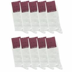 ca·wa·so Damen Socken aus 100% Baumwolle | Reine Baumwollsocken im 10er-Set | Freizeitsocken ohne Naht mit verstärkter Ferse & Spitze (35-38, weiß) von ca·wa·so