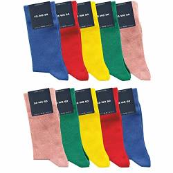 ca·wa·so Socken für Damen & Herren im 10er-Set | Ohne drückende Naht | Bequemes & weiches Material (80% Baumwolle) | Business & Freizeit (35-38, farbig 1) von ca·wa·so