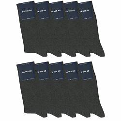 ca·wa·so Socken für Damen & Herren im 10er-Set | Ohne drückende Naht | Bequemes & weiches Material (80% Baumwolle) | Business & Freizeit (43-46, grau) von ca·wa·so