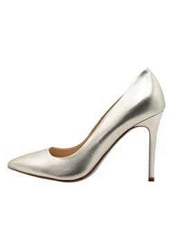 caissa Damen Elegante Leder High Heels, Gold, 41 EU von caissa
