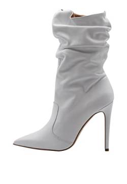 caissa Damen High Heel Leder Stiefelette, Creme, 37 EU von caissa