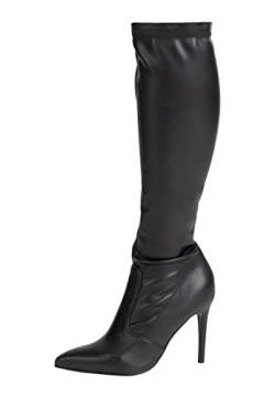 caissa Damen Lederstiefel, Schwarz, 38 EU von caissa