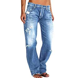 Baggy Jeans Damen Y2K Low Waist Wide Leg Jeans Sterne Flared Jeanshosen Vintage Straight Denim Pants Y2K Star 90er E Girl Streetwear von callmo