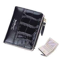 Brieftasche Damen，Damen Geldbeutel klein mit RFID-Schutz, Mini Kurzer Geldbeutel Frauen Leder mit Zipper Brieftasche, Weich Bequem Süß Münzfach Portemonnaie von callmo