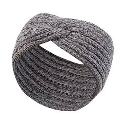 Haarband Damen Schwarz Headband Women/Men 8 cm Wide - Made in Germany - Three-Layered Knitted Band Lined with Cotton - Rib-Knit Ear Warmers One Size 54-60 cm - Ear Protection Autumn/Winter von callmo