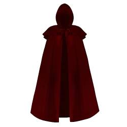 Halloween KostüM Halloween Rot Kapuzenumhang Hexe Cosplay Zubehör Erwachsene Kinder Kostüm, Rot Umhang, Halloween Kostüm, Kapuze Umhang, Umhang für Halloween, Maskerade, Familienfeier #1 von callmo