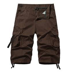 Kurze Hose Kurze Hosen Herren Baumwolle Cargo Shorts Herren Sommer Freizeithose mit Taschen Herren Shorts Cargoshort Sommer Cargo-Shorts Bermuda Freizeitshort Kurze Hose mit Taschen und Tunnelzug von callmo