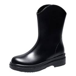 Regenschuhe Damen Gummistiefel Damen Halbhoch Gartenschuhe Anti-Rutsch Schwarz Blau Größe 36-42 Damen Bunt Gummi Stiefel Stiefeletten Regen Boots Leichtetten Rain Boots Stiefel gummistiefel 22 von callmo