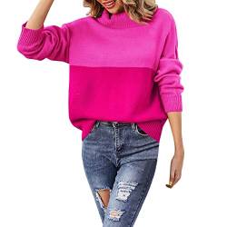 Rollkragenpullover Damen GrüN Pullover Damen Winter Elegant Rollkragenpullover Strickpullover Casual Lose Langarm Pulli Oberteile Oversized Fledermaus Langarm Sweatshirt Warm Lässig Sweater Tops von callmo