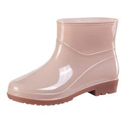 Stiefel Damen Gummistiefel Damen Halbhoch Boots Damen Frauen Ankle Wellies Wasserdicht Regenstiefel von callmo