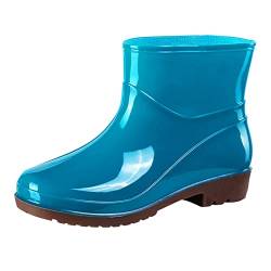 Stiefel Damen Gummistiefel Damen Halbhoch Boots Damen Frauen Ankle Wellies Wasserdicht Regenstiefel von callmo