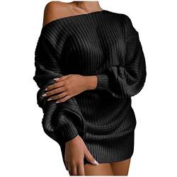 Strickpullover Damen Oversize Pullover Grobstrick Winterpullover Strickpulli Sweater lässig Elegantes Outwear Casual Einfarbig Pullis Stricken Langarmshirt von callmo