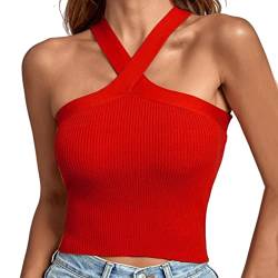 Tshirt Damen Tank Top Damen Lang Sport Vest Rollkragen Pullover Einfarbig Ärmellos Weste Top Casual Tee Shirt Slim Fit Tshirt Frauen Jumper Bluse Stretch Sportshirt Bequem Longshirt Tee Tops von callmo