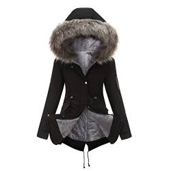 Übergangsjacke Damen Outdoorjacke Damen Wasserdicht Steppmantel Damen Lang Wachsjacke Damen Übergangsjacke Damen Softshell Winter Frühjahr Wollmantel Gepolsterter Damen Daunenjacken Mit Kapuzen von callmo