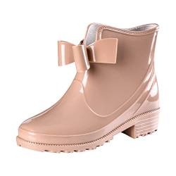 Winter Boots Women Gummistiefel Damen Halbhoch Wasserdicht Regenstiefel Atmungsaktiv Gummistiefeletten Rutschfeste Regenstiefel Gartenschuhe Croslite und Gummisohlen gummistiefel 27 gummistiefel 33 von callmo