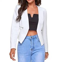 callmo Damen Blazer Sportlich Kurzblazer Damen Festlich Business Sommerjacke Business Damen Longblazer Elegant Langarm Blazer Sakko Tailliert Sakkos Anzüge Sportlich Schlanke Passform Jacke von callmo