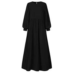 callmo Gebetskleidung FüR Frauen,Abaya Dubai Türkei Muslimisches Modekleid Islam Kleidung Afrikanische Maxikleider für Frauen mit Gürtel von callmo