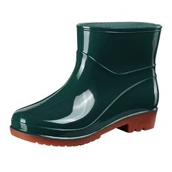 callmo Gummistiefel Damen Chelsea Boots Regenstiefel Kurzschaft Röhre Reitstiefel Wasserdicht Rutschfeste Gummistiefeletten Wasserschuhe Schuhe Regenschuhe Fahrrad überzieher Damen Gummistiefel von callmo