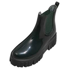 callmo Gummistiefel Damen Gefüttert Gummistiefel Damen Wasserdicht Flach Gummischuhe Atmungsaktiv Stiefeletten Schlupfstiefel Outdoor Gummistiefeletten Kurze Regenstiefeletten Frauen Regenstiefel von callmo