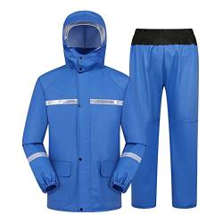 callmo Motorrad Regenkombi Regenanzug für Herren Damen Regenkleidung Jacke Hosen Wasserdicht Set Hohe Sichtbarkeit Winddicht Hooded Regenmantel Arbeit Motorrad Golf Angeln von callmo