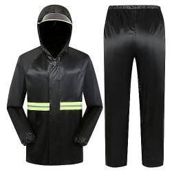 callmo Regenanzug Fahrrad Damen Herren Regenanzug Atmungsaktive Schneeanzug Regenjacke und Hose mit Reflexstreifen Regenbekleidung für Radfahren von callmo