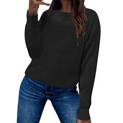 callmo Rollkragenpullover Damen Basic Pullover Slim Fit Langarm Strickpullover Elastisch Weich Gerippt Strickpulli Elegant Rolli Sweater für Herbst Winter von callmo