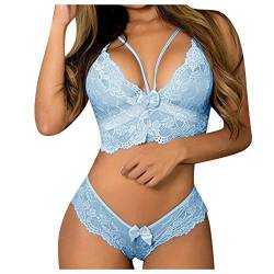 callmo Sexy Dessous Damen FüR Sex Mollige, Nachtwäsche Sexy Damen Push Up BH + Panty Damen Unterwäsche Lingerie Damen Sexy Nachtwäsche Sexy Dessous Damen Für Sex Verführerische Reizvoll Babydoll Sexy von callmo