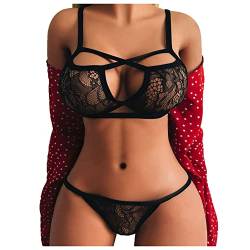 callmo Sexy Unterwäsche Für Damen Für Sex, Damen Babydoll Negligee sexy Dessous Spitze Reizwäsche Semi-transparent erotisch Lingerie größe Größen Outfit durchsichtig sexy Dessous Damen für Sex von callmo